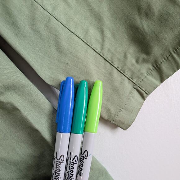 Vintage Y2K Gap Jacket XS Green Cotton Lightweight Coat Preppy Classic Mid Zip - Picture 5 of 9